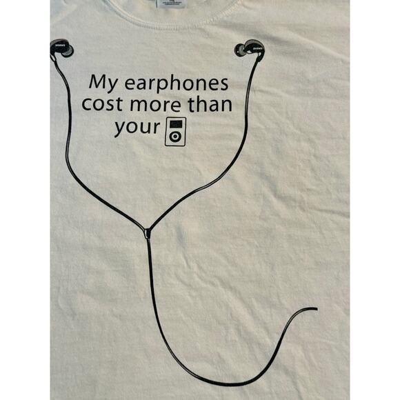 VTG Shure S Series My Earphones Cost More Than Your IPod Tee XXL - Picture 3 of 11